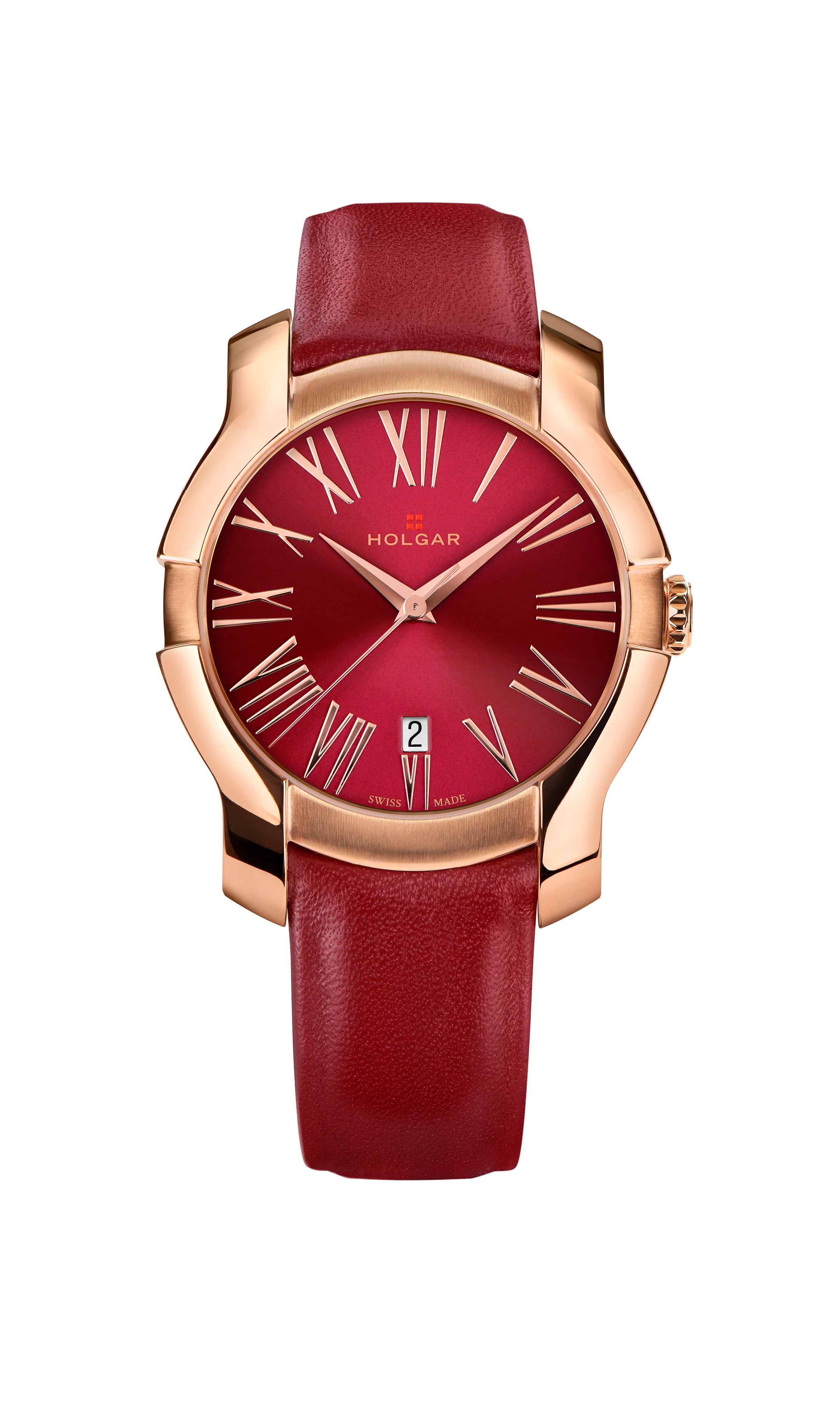 Stylish Women\'s Leather Strap Watch Red /Gold Peugeot Women main image 2