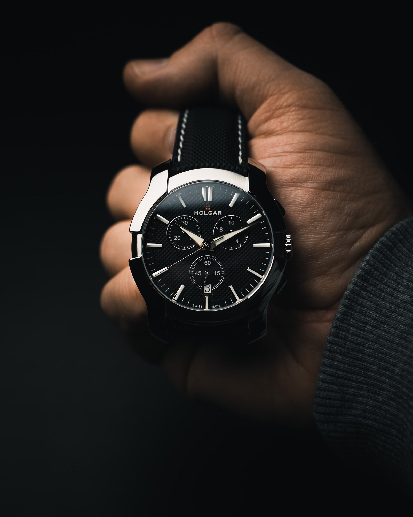 Black & Silver Chronograph 44mm