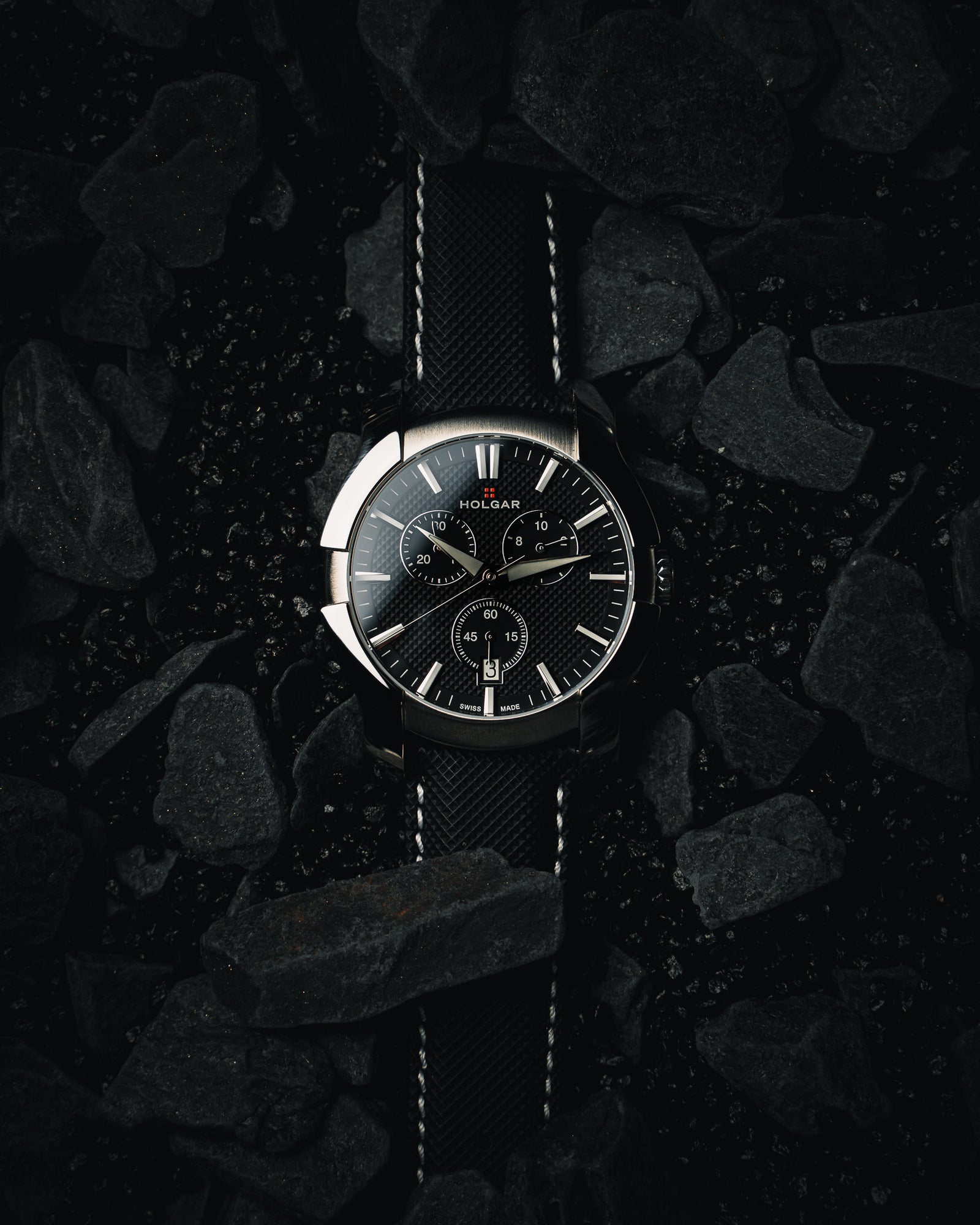 Black & Silver Chronograph 44mm